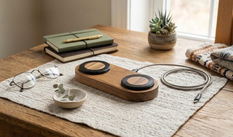 Dual 30W Black Walnut Charging Dock