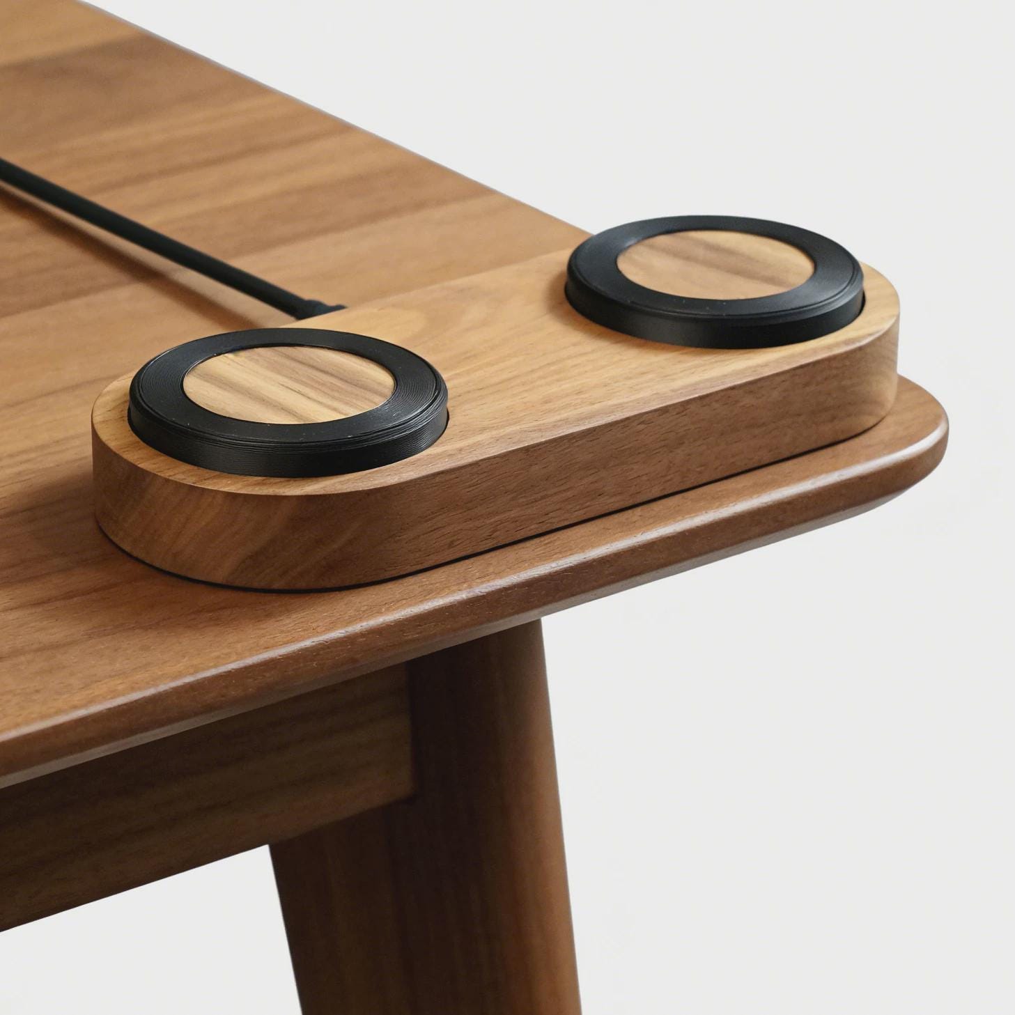 Dual 30W Black Walnut Charging Dock