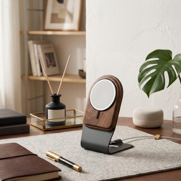 Walnut & Oak MagSafe Charging Stand