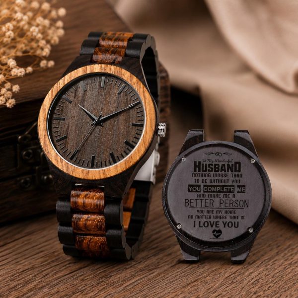 Personalized Wood Watch for Men, 7 Colors