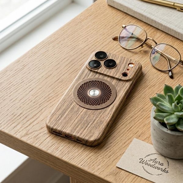 Wood-Grain MagSafe Phone Case
