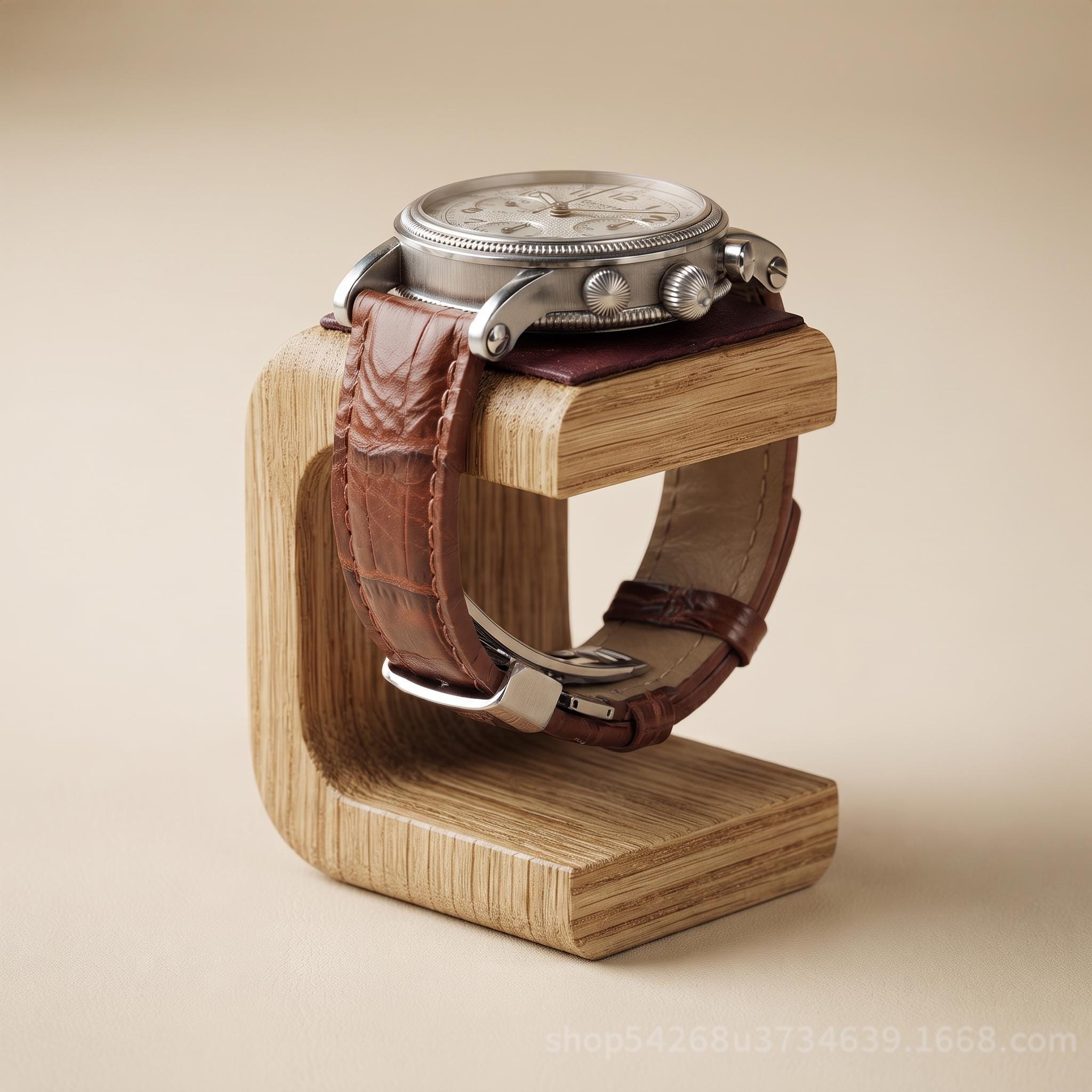 Oak Wooden Watch Stand for Nightstand