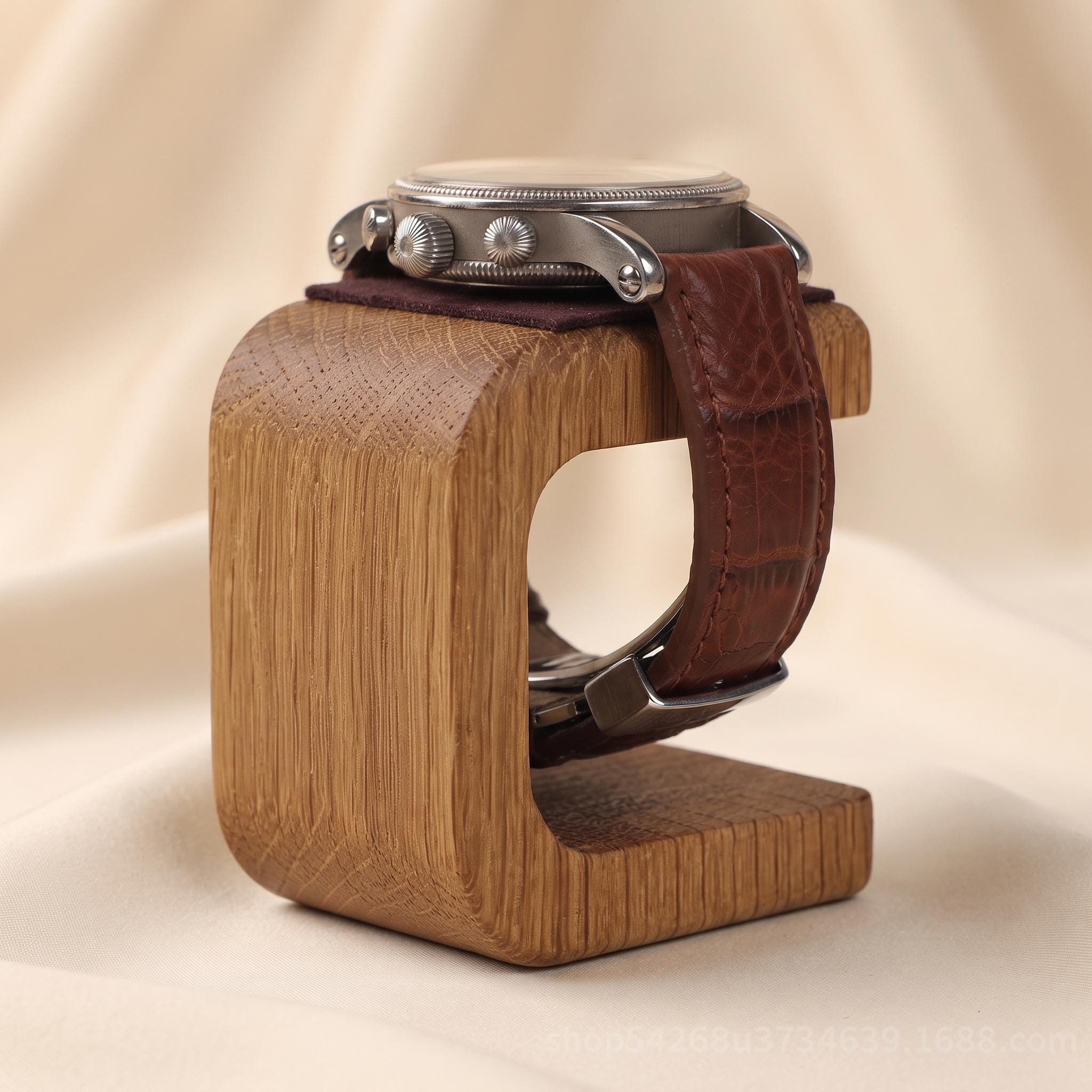 Oak Wooden Watch Stand for Nightstand