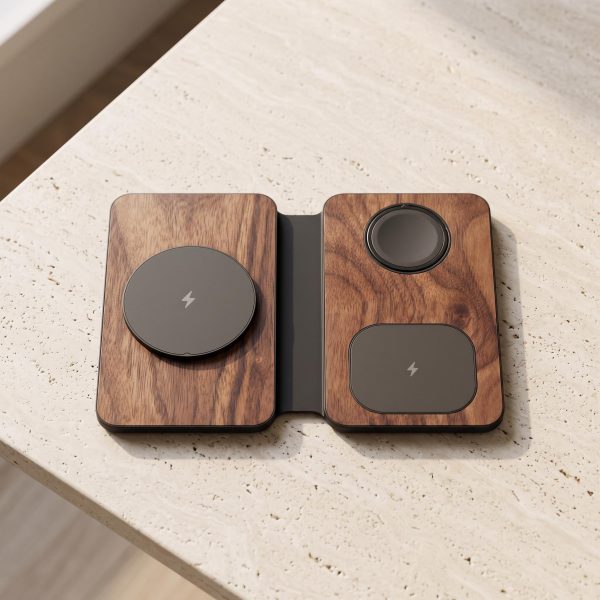 Walnut Foldable 3-in-1 Travel Charger