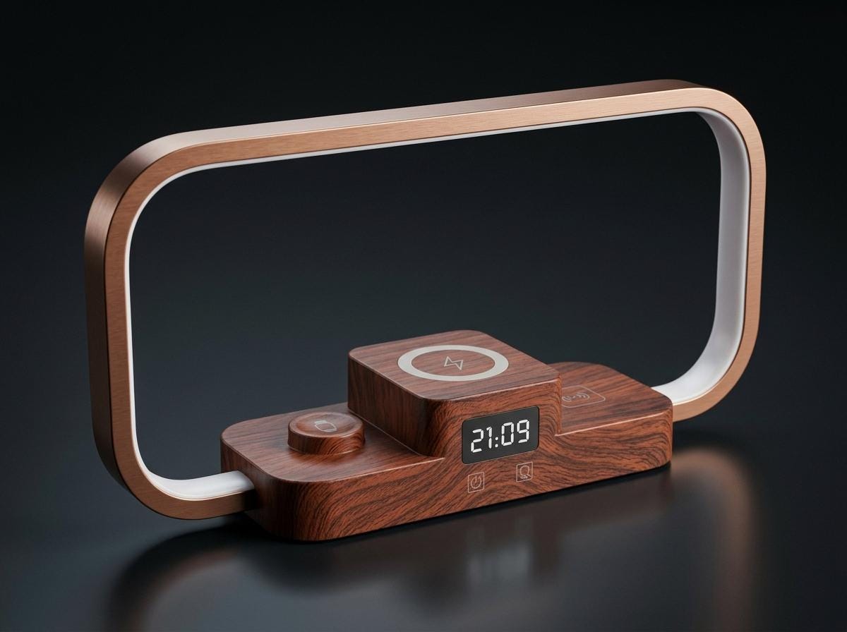 3-in-1 Charging Lamp with Clock
