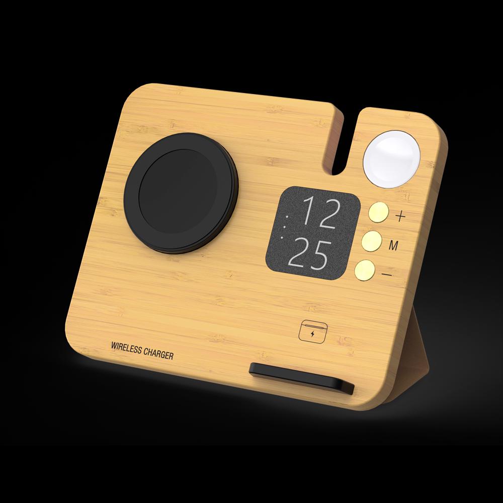 Walnut Foldable 4-in-1 Charging Station